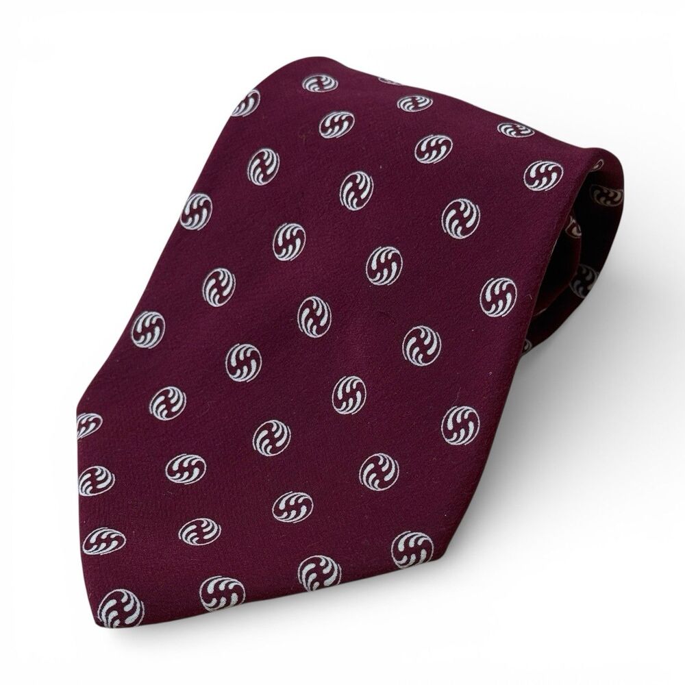 Vintage Polo Ralph Lauren Necktie 100% Silk Made In USA 56” Deep Red Tie Event